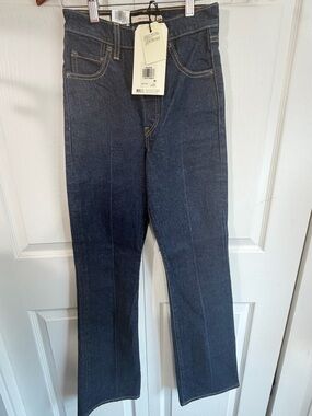Levi’s Premium Ribcage Bootcut Jeans 23x33 High Key Dark Blue Super High Rise
